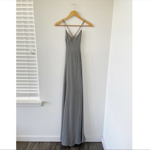 NWOT Show Me Your Mumu Godshaw Goddess Gown Grey - Picture 4 of 8